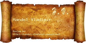 Handel Vladimir névjegykártya